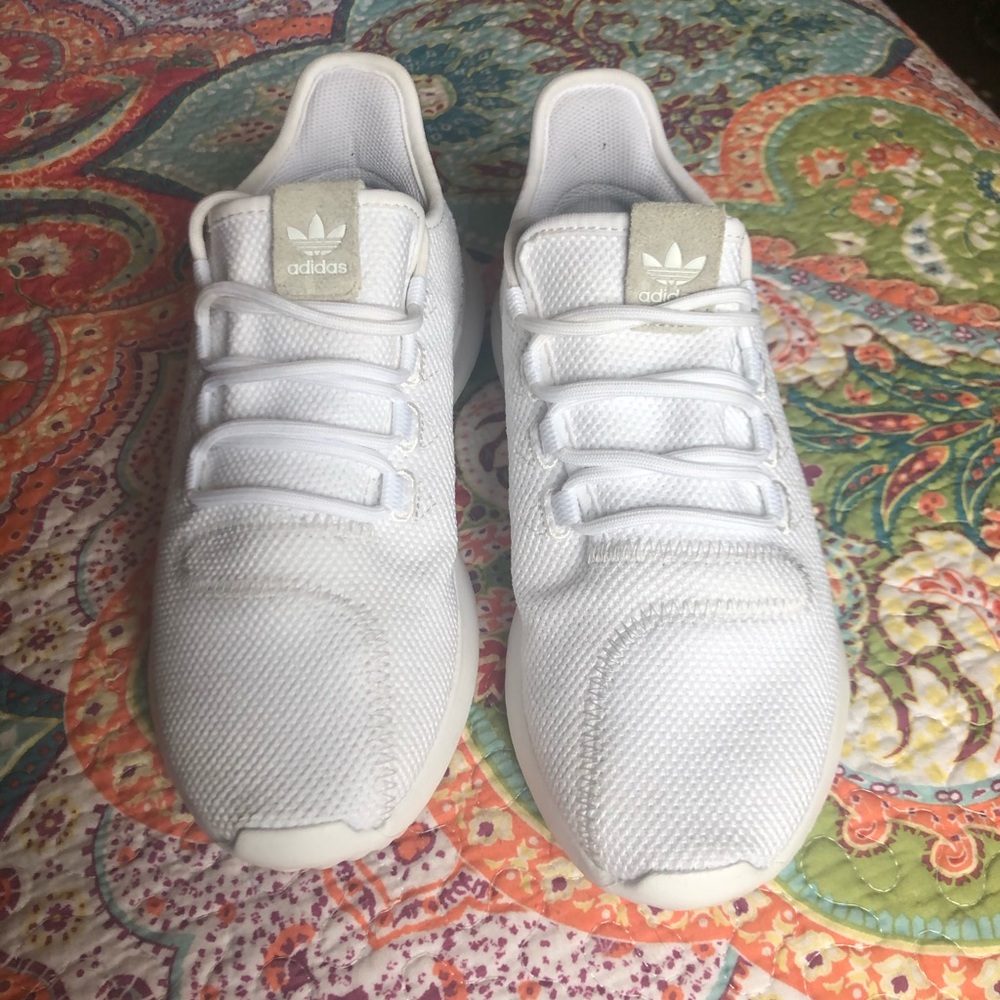White Adidas Tubular Shoes